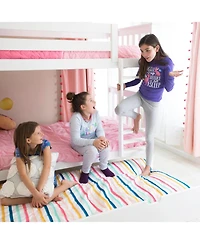 Max & Lily Solid Wood Bunk Bed with Storage Trundle for Kids