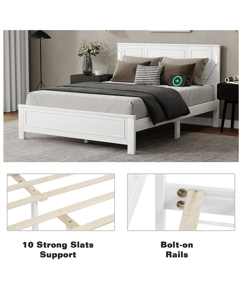 Sailvan Bed with 2 Storage Drawers, Led Lights