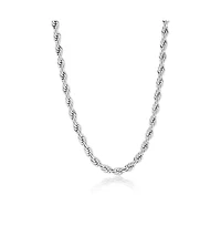 Metallo Stainless Steel, 20" Unisex Rope Chain Necklace