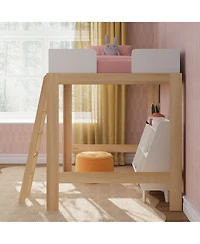 Max & Lily Mid-Century Modern High Loft Bed