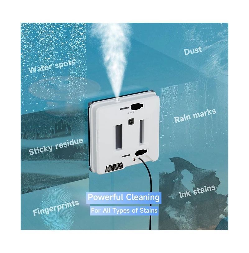 Topteng Smart Window Cleaning Robot – 3000Pa Suction, Auto And Remote Control