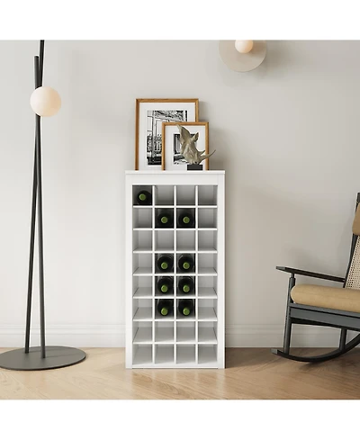 Flynama Modular 32-Bottle Wine Bar Buffet Cabinet.