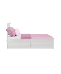Max & Lily Full Bed Frame with Storage Drawers, Solid Wood Platform for Kids
