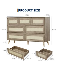 gaomon Rattan Drawer Dresser