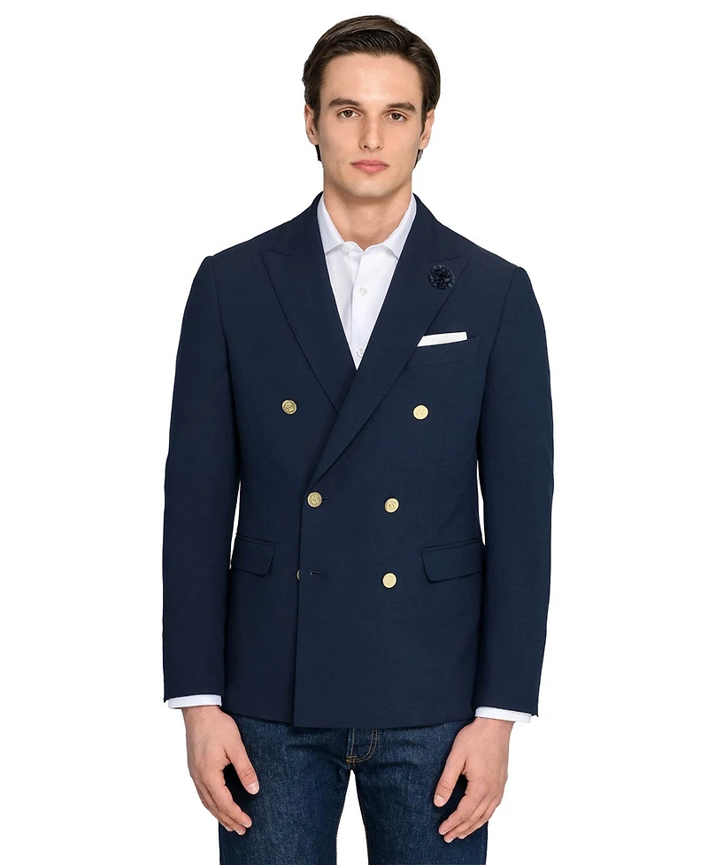 Con.Struct Men's Ceremony Satin Checkerboard Flower Lapel Pin, Created for Macy's