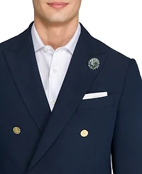 Con.Struct Men's Ceremony Satin Checkerboard Flower Lapel Pin, Created for Macy's