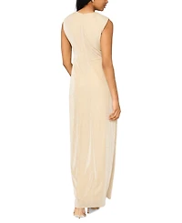 Msk Women's Asymmetric Sleeveless Gown