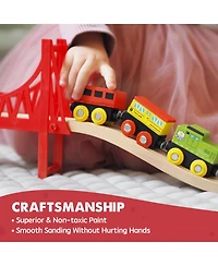 Tiny Land Wooden Train Set 110 Pcs