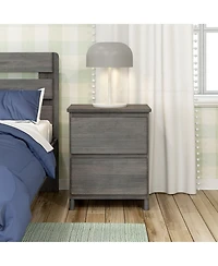 Max & Lily Farmhouse Kd Nightstand with 2 Drawers