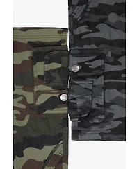Raw X Big Boys 2 Pack Combo Belted Twill Cargo Shorts 8-18