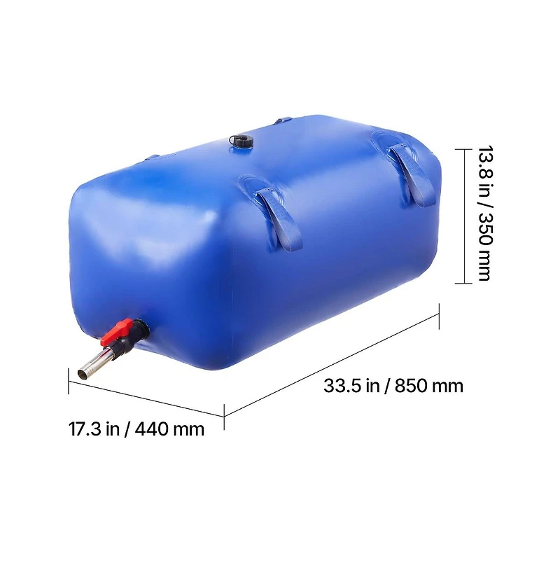 Sugift Water Storage Bladder 30 Gallon Large Capacity Water Bag Portable and Collapsible Soft