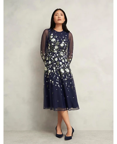 Hobbs London Women's Lois Embroidered Dress