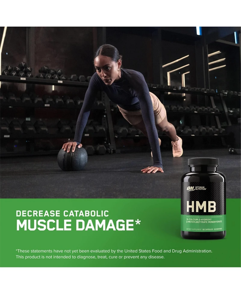 Optimum Nutrition Hmb 1000 Caps, 1g of Calcium beta-Hydroxy beta-methylbutyrate per Capsule, 90 Capsules, 30 Servings
