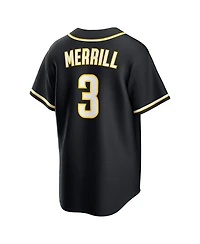 Nike Men's Jackson Merrill Black San Diego Padres 2026 Replica Fashion Jersey
