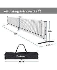 Zeny Portable Pickleball Net Set System with Metal Frame and 22FT Regulation Size Pickball Net with Carry Bag