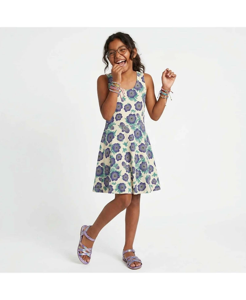 Mightly Girls Toddler Fair Trade Organic Cotton Print Sleeveless Twirl Dress