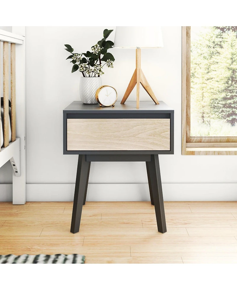 Max and Lily Scandinavian 1 -Drawer Nightstand (2-pack)