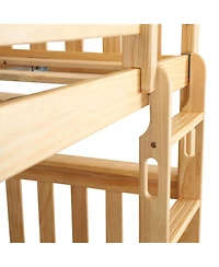 Max and Lily Full over Bunk Bed for Kids, Solid Wood Platform Bed, No Box Spring Needed