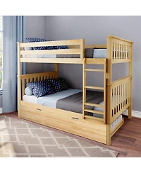 Max & Lily Full Over Bunk Bed With Trundle