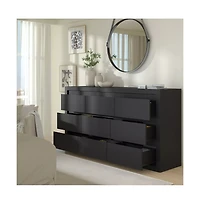 gaomon 9 Drawer Modern Wooden Dresser with Handleless Design, Wide Storage Chest for Bedroom Living Room Entryway