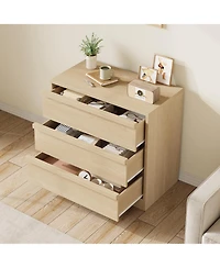 gaomon 3 Drawer Dresser Nightstand, Modern Small Chest with Storage for Bedroom or Living Room