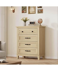 gaomon 4 Drawer Dresser for Bedroom, 34.8" Tall Freestanding Wooden Chest