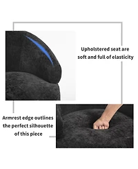 Dyhome 25.98'' Upholstered Fabric Accent Chairs Armchair