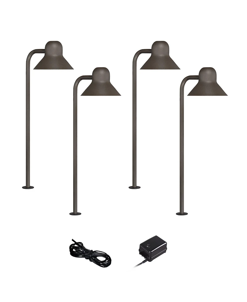 John Timberland Jayce 18 1/2" High Modern 6-Piece Outdoor Landscape Path Light Set Porch House Led Bulb