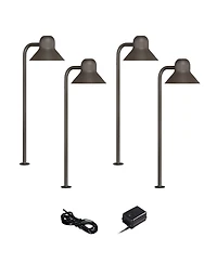 John Timberland Jayce 18 1/2" High Modern 6-Piece Outdoor Landscape Path Light Set Porch House Led Bulb