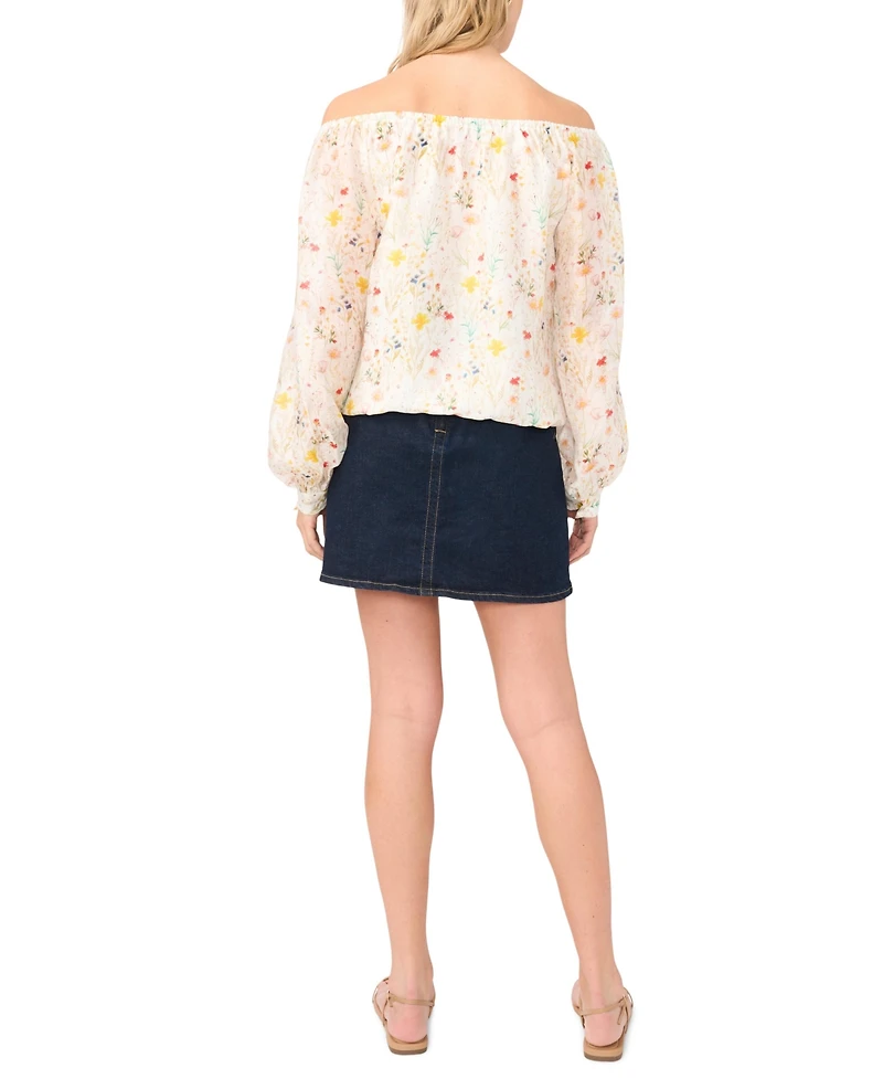Vince Camuto Women's Off-The-Shoulder Long-Sleeve Blouse