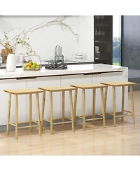 Slickblue 25.5 Inch Bar Stools Set of 2 with Footrest for Kitchen Counter