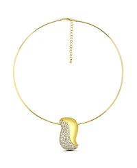 Christian Siriano New York 14k Gold-Plated "S" Shape Slide Hardwire Collar Necklace