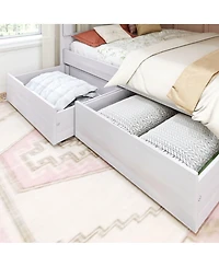 Max and Lily Solid Wood Modern Farmhouse Queen/Queen Bunk Bed with Storage Drawers
