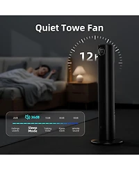 Cowsar 36" Tower Fan, 85° Oscillating, Quiet, 3 Speeds, 4 Modes, Remote