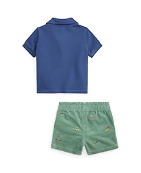 Polo Ralph Lauren Baby Boys' Mesh Shirt and Shorts, 2-Piece Set