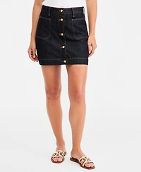Tommy Hilfiger Women's Cotton Denim High-Rise Miniskirt