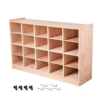 Sugift 20-Compartment Mobile Cubby Storage Cabinet with Casters, 48 x 12 x 30 in