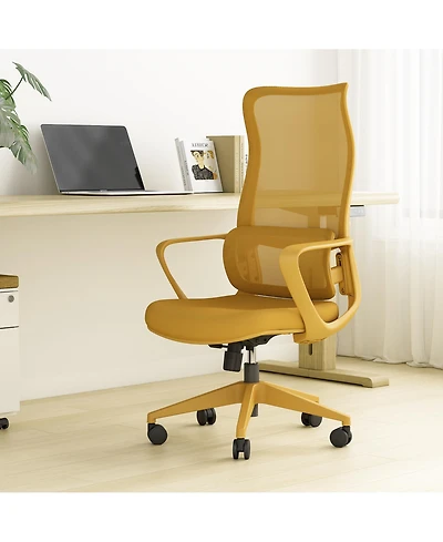 Flynama Modern Blue High Back Ergonomic Mesh Office Task Chair