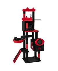 Cozito Cat Tree Large Gothic with Condos and Plush Perches