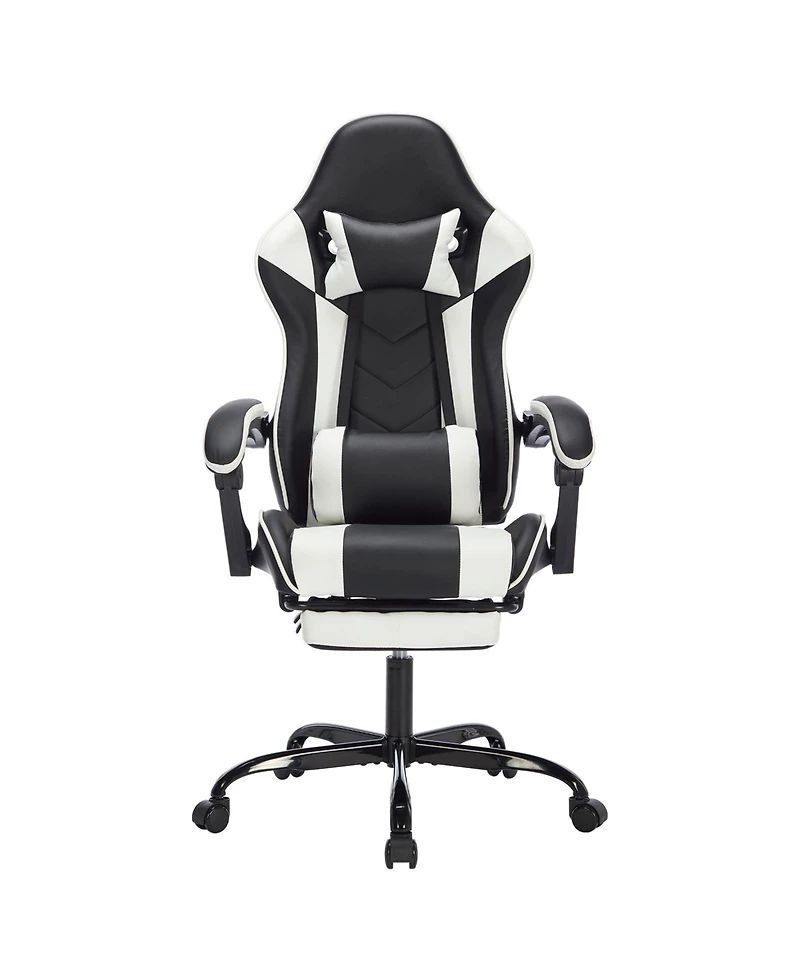 Flynama Massage Gaming Chair with Footrest,Ergonomic Gamer Chair