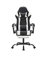 Flynama Massage Gaming Chair with Footrest,Ergonomic Gamer Chair