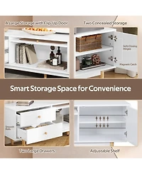 sumyeg 70 inch Cabinet Tv Console Table with Drawers