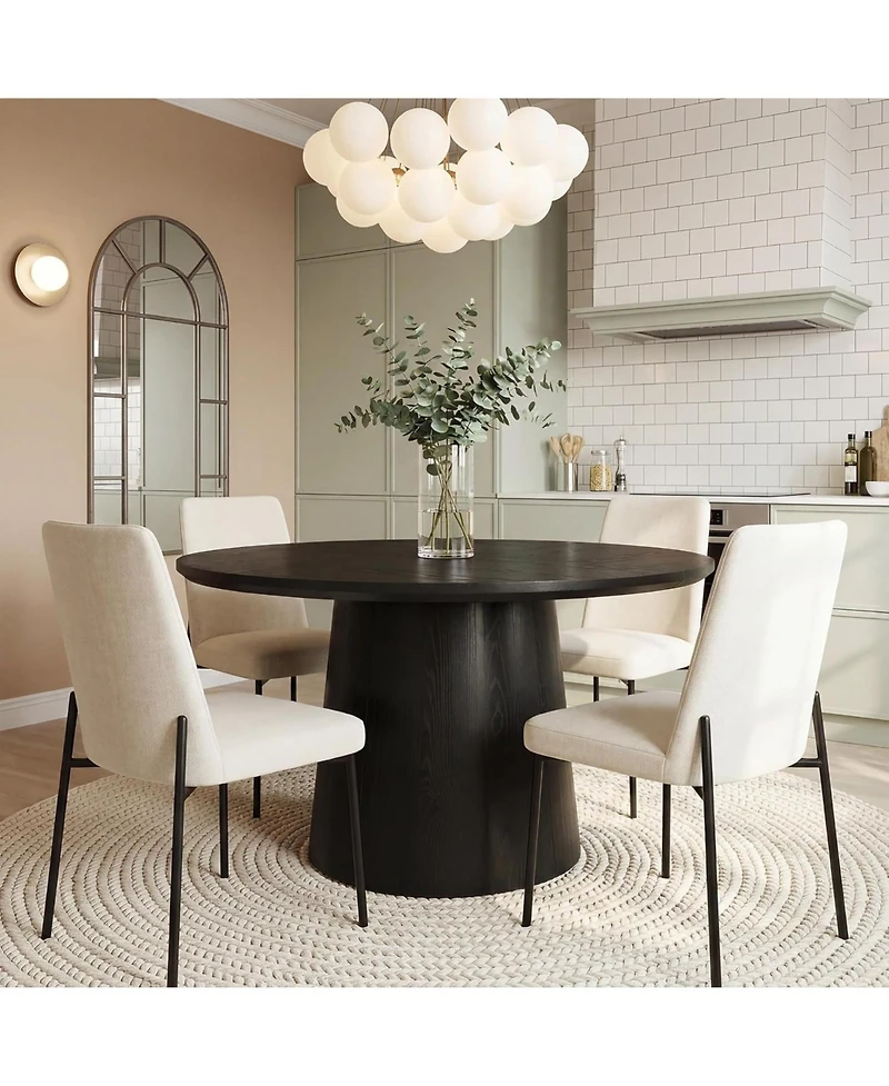 Tribesigns 47.24 Inches Round Dining Table, Modern Wooden Kitchen Table with Heavy-Duty Table Legs, Space Saving Circle Dinner Furniture