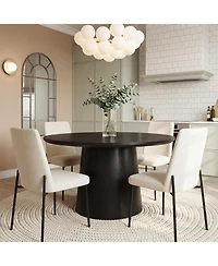 Tribesigns 47.24 Inches Round Dining Table, Modern Wooden Kitchen Table with Heavy-Duty Table Legs, Space Saving Circle Dinner Furniture