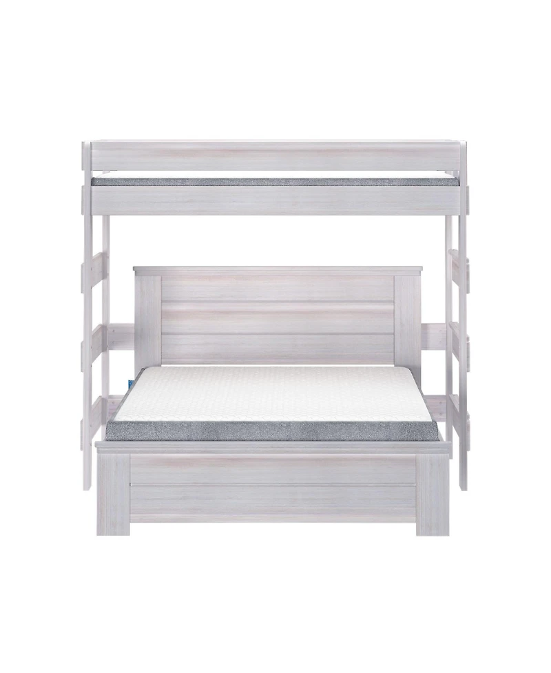 Max & Lily Farmhouse Twin Over Panel Queen L-Shaped Bunk Bed