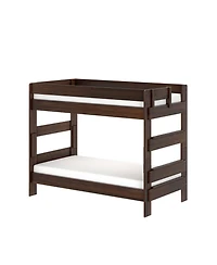 Max and Lily Twin over Bunk Bed, Farmhouse Solid Wood Beds for Kids, Driftwood