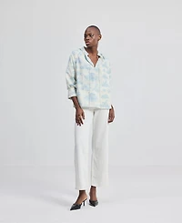 Reistor Women's Relaxed-fit Shirt with Drawstring Animal Print