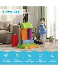 Soozier 7 Piece Plush Soft Kids Playset, Climb, Crawl, Contemporary