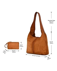 Old Trend Hydrangea Medium Vintage Ombre Hobo Handbag