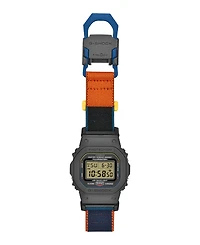 G-Shock Men's Japanese Quartz Digital Black and Orange Cloth Watch 42.8mm